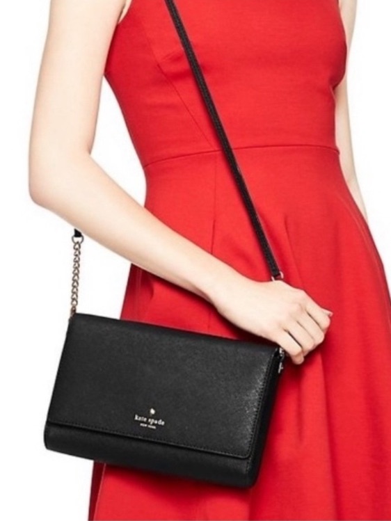 Used Once! Like New! Kate Spade Charlotte Street Alek Saffiano Crossbody Clutch